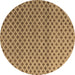 Round Abstract Brown Modern Rug, abs4811brn