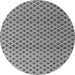 Round Abstract Gray Modern Rug, abs4811gry