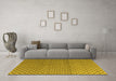 Machine Washable Abstract Yellow Modern Rug in a Living Room, wshabs4811yw