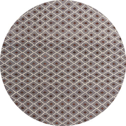 Round Machine Washable Abstract Puce Purple Rug, wshabs4811