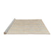 Sideview of Machine Washable Abstract Wheat Beige Rug, wshabs4812