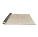 Sideview of Abstract Wheat Beige Solid Rug, abs4812