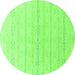 Round Solid Green Modern Rug, abs4812grn