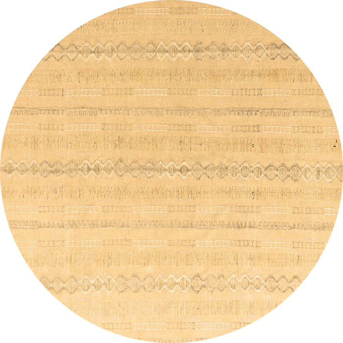Round Machine Washable Solid Brown Modern Rug, wshabs4812brn