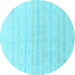 Round Solid Light Blue Modern Rug, abs4812lblu