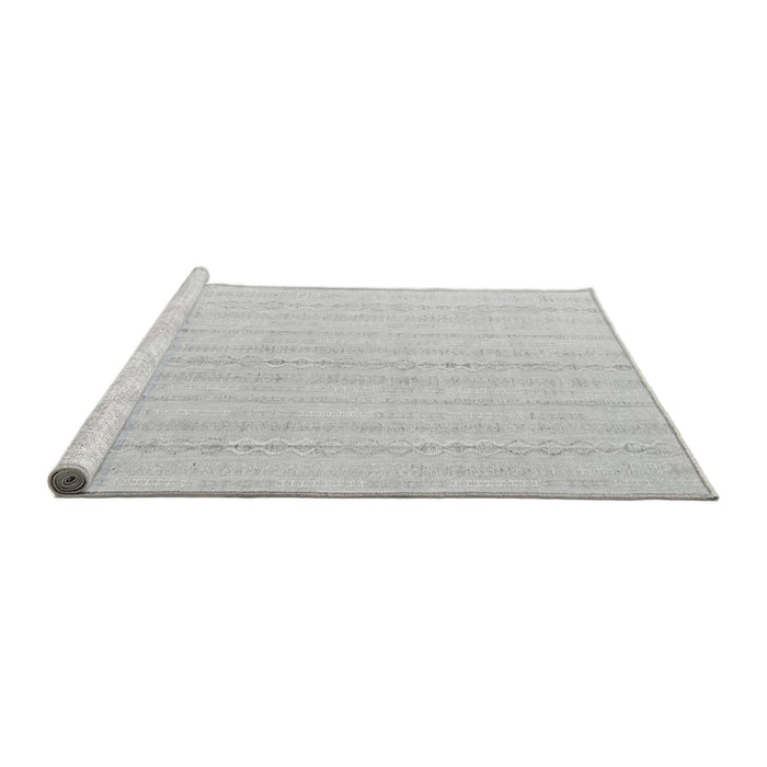 Sideview of Machine Washable Solid Gray Modern Rug, wshabs4812gry