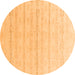 Round Solid Orange Modern Rug, abs4812org