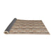 Sideview of Abstract Dark Gold Brown Modern Rug, abs4813