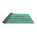 Sideview of Abstract Turquoise Modern Rug, abs4813turq