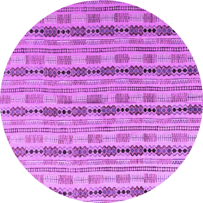 Round Abstract Purple Modern Rug, abs4813pur