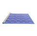 Sideview of Machine Washable Abstract Blue Modern Rug, wshabs4813blu