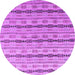 Round Machine Washable Abstract Purple Modern Area Rugs, wshabs4813pur