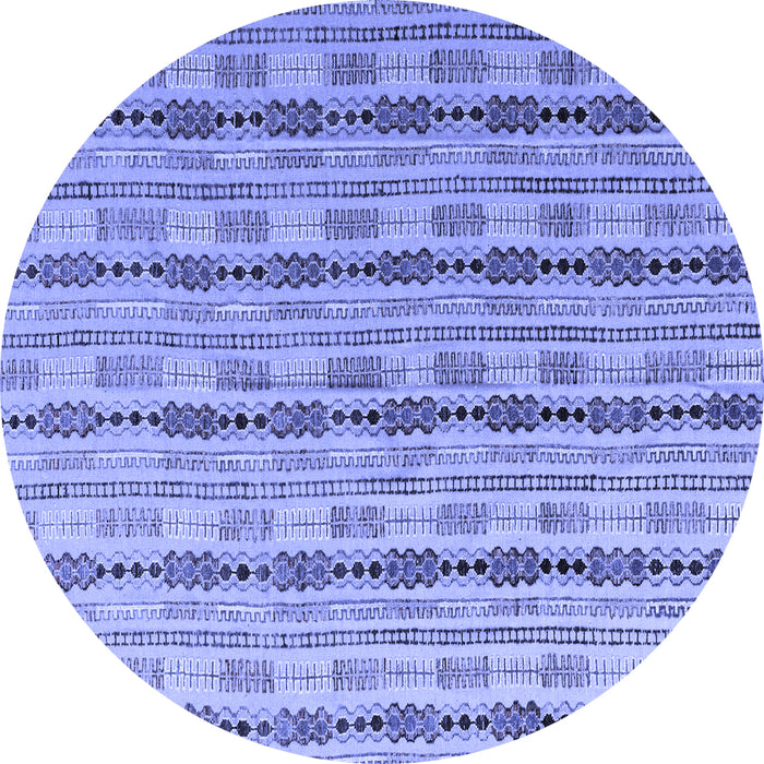Round Abstract Blue Modern Rug, abs4813blu