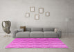 Machine Washable Abstract Pink Modern Rug in a Living Room, wshabs4813pnk