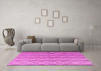 Machine Washable Abstract Pink Modern Rug, wshabs4813pnk