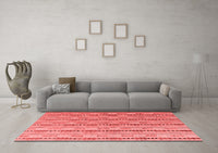 Machine Washable Abstract Red Modern Rug, wshabs4813red