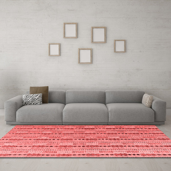 Modern Red Washable Rugs