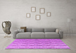 Machine Washable Abstract Purple Modern Area Rugs in a Living Room, wshabs4813pur