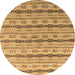 Round Abstract Brown Modern Rug, abs4813brn