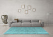 Machine Washable Abstract Light Blue Modern Rug in a Living Room, wshabs4813lblu