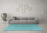 Machine Washable Abstract Light Blue Modern Rug, wshabs4813lblu