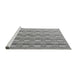 Sideview of Machine Washable Abstract Gray Modern Rug, wshabs4813gry