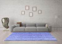 Machine Washable Abstract Blue Modern Rug, wshabs4813blu