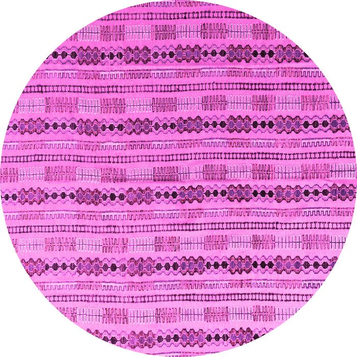 Round Abstract Pink Modern Rug, abs4813pnk