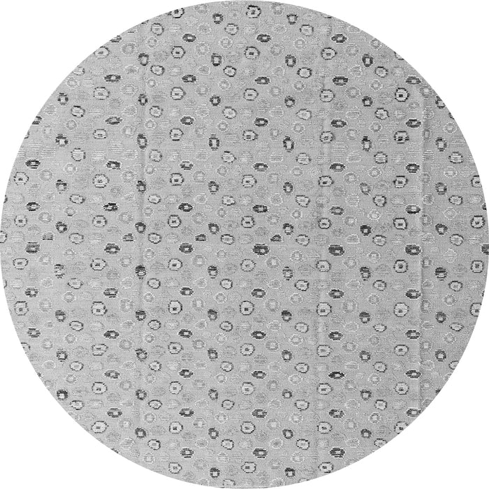 Round Abstract Gray Modern Rug, abs4814gry