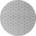 Round Abstract Gray Modern Rug, abs4814gry