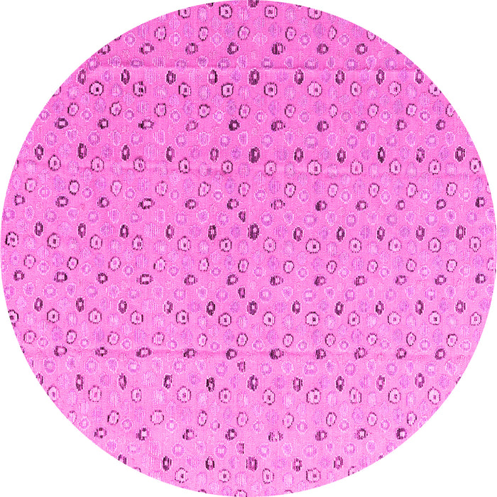 Round Machine Washable Abstract Pink Modern Rug, wshabs4814pnk