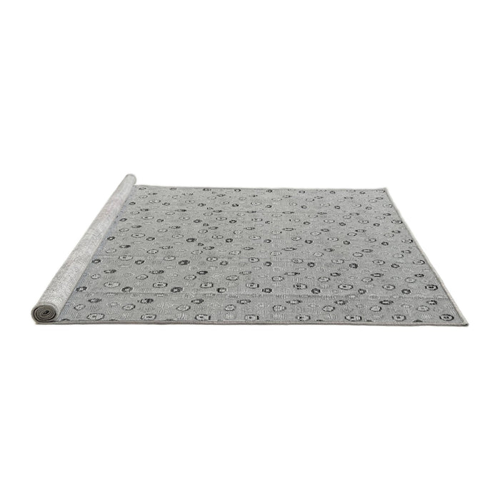Sideview of Machine Washable Abstract Gray Modern Rug, wshabs4814gry