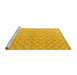 Sideview of Machine Washable Abstract Yellow Modern Rug, wshabs4814yw