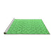 Sideview of Machine Washable Abstract Emerald Green Modern Area Rugs, wshabs4814emgrn