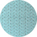 Round Machine Washable Abstract Light Blue Modern Rug, wshabs4814lblu