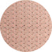 Round Abstract Pastel Orange Modern Rug, abs4814