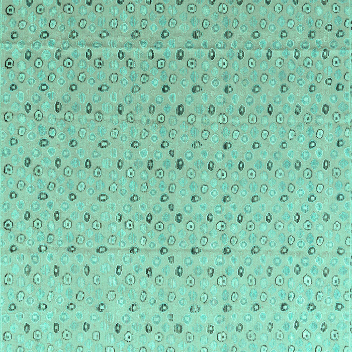 Square Abstract Turquoise Modern Rug, abs4814turq
