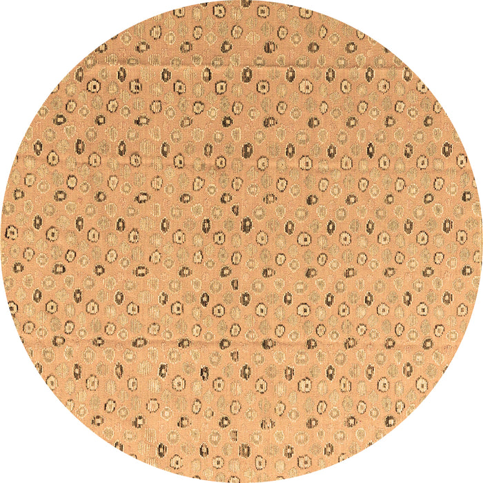 Round Abstract Brown Modern Rug, abs4814brn