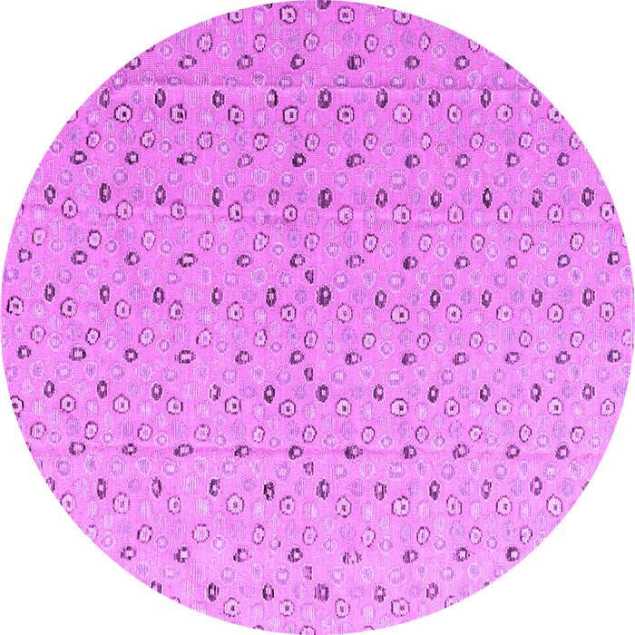 Round Machine Washable Abstract Purple Modern Area Rugs, wshabs4814pur