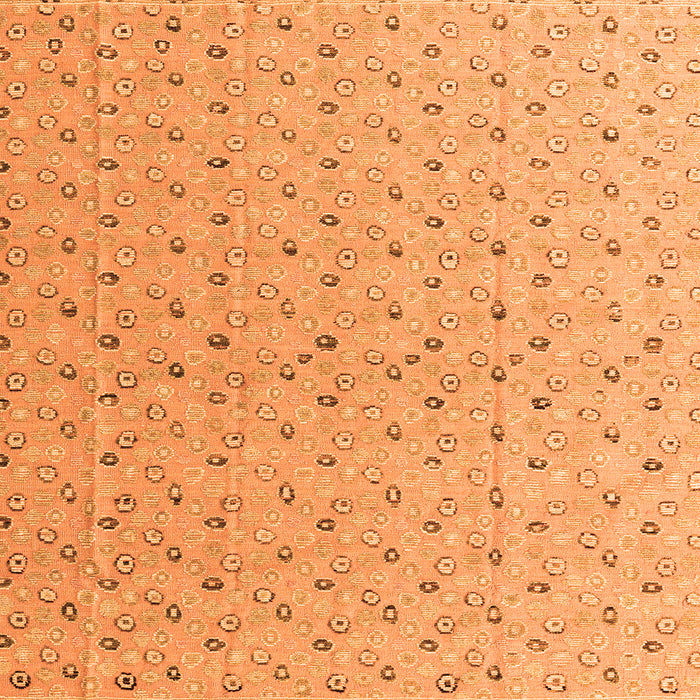 Square Machine Washable Abstract Orange Modern Area Rugs, wshabs4814org