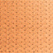 Square Machine Washable Abstract Orange Modern Area Rugs, wshabs4814org