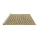Sideview of Machine Washable Abstract Brown Rug, wshabs4815