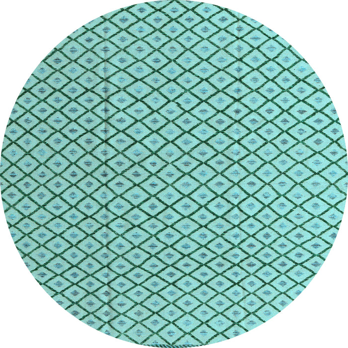 Round Solid Light Blue Modern Rug, abs4815lblu
