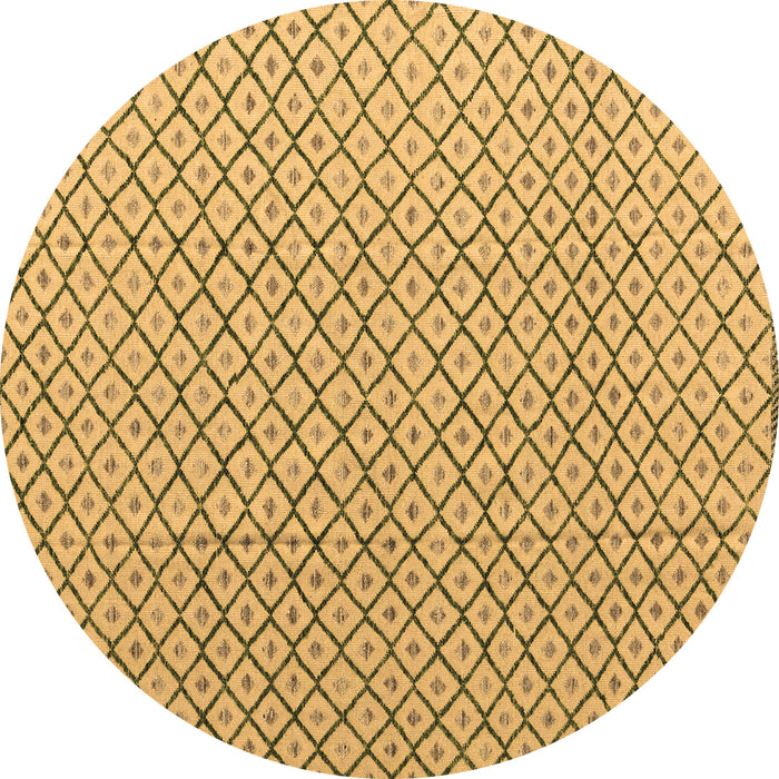 Round Solid Brown Modern Rug, abs4815brn