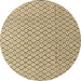 Round Abstract Brown Solid Rug, abs4815