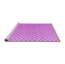 Sideview of Machine Washable Solid Purple Modern Area Rugs, wshabs4815pur