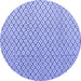 Round Solid Blue Modern Rug, abs4815blu