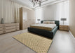 Abstract Brown Solid Rug in a Bedroom, abs4815