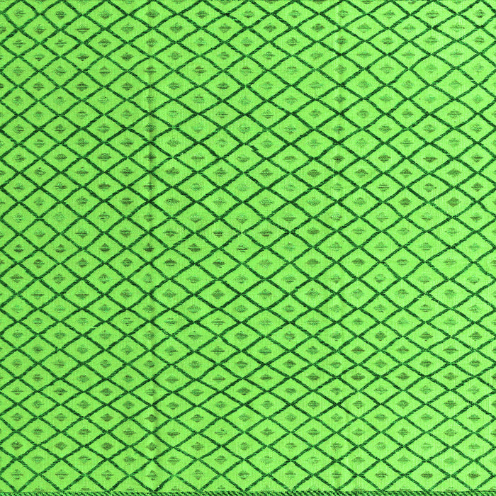 Square Machine Washable Solid Green Modern Area Rugs, wshabs4815grn