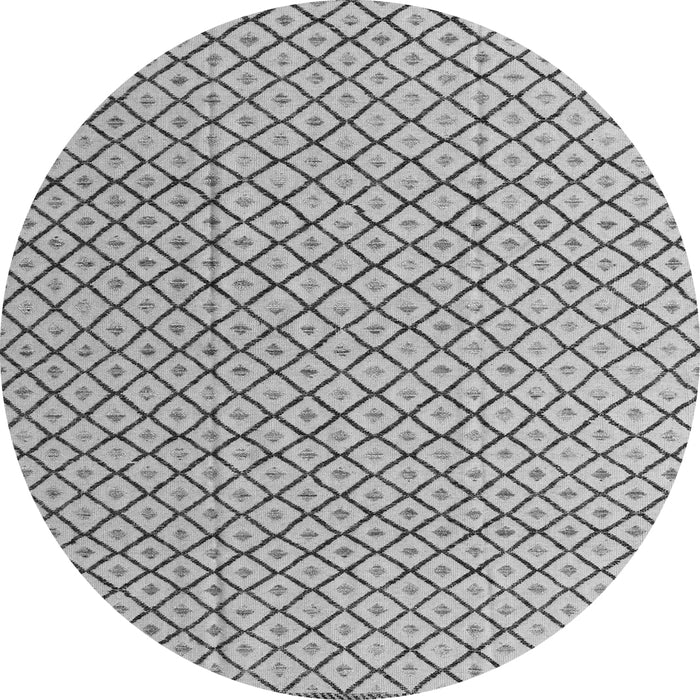 Round Solid Gray Modern Rug, abs4815gry